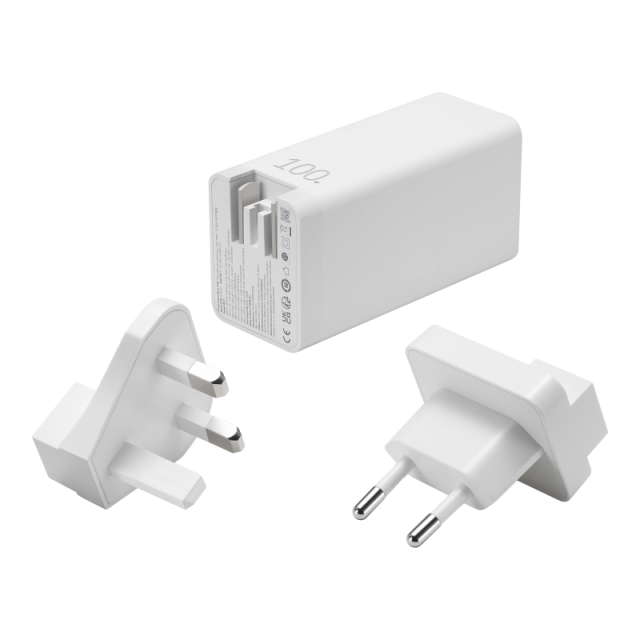 Зарядно устройство Asus, 2x USB-C(ж), 1x USB-A(ж), 20V, 5A, бяло, 100W