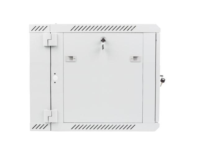 Комуникационен шкаф Lanberg rack cabinet 19” double-section wall-mount 9U / 600x600 for self-assembly (flat pack), grey