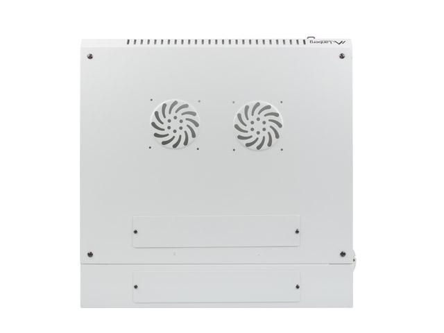 Комуникационен шкаф Lanberg rack cabinet 19” double-section wall-mount 9U / 600x600 for self-assembly (flat pack), grey
