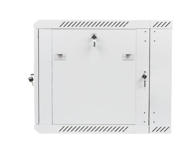 Комуникационен шкаф Lanberg rack cabinet 19” double-section wall-mount 9U / 600x600 for self-assembly (flat pack), grey