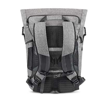 Раница Acer Predator Gaming Rolltop, до 15" (38.10 cm), водоустойчива, сиво-черна