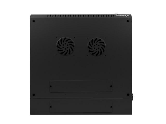 Комуникационен шкаф Lanberg rack cabinet 19” double-section wall-mount 12U / 600x600 for self-assembly (flat pack), black