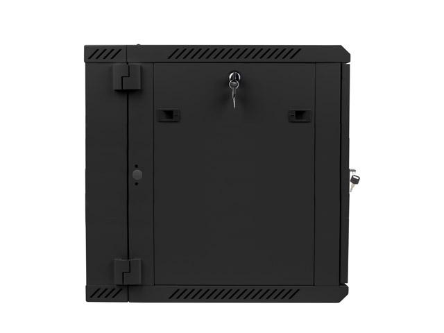 Комуникационен шкаф Lanberg rack cabinet 19” double-section wall-mount 12U / 600x600 for self-assembly (flat pack), black