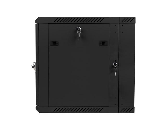 Комуникационен шкаф Lanberg rack cabinet 19” double-section wall-mount 12U / 600x600 for self-assembly (flat pack), black