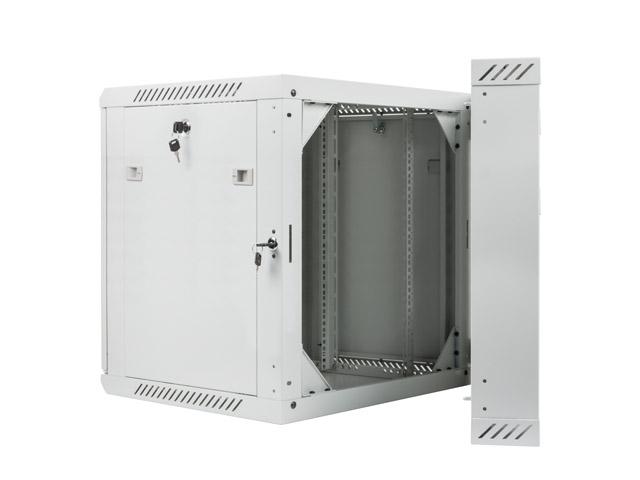 Комуникационен шкаф Lanberg rack cabinet 19” double-section wall-mount 12U / 600x600 for self-assembly (flat pack), grey