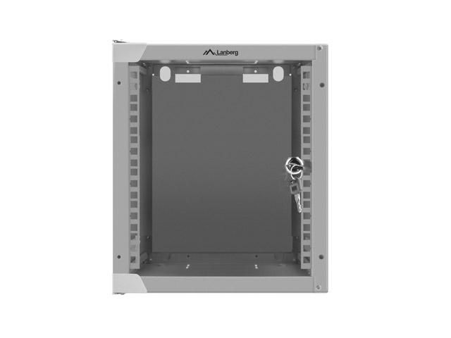 Комуникационен шкаф Lanberg rack cabinet 10” wall-mount 6U / 280x310 for self-assembly (flat pack), grey