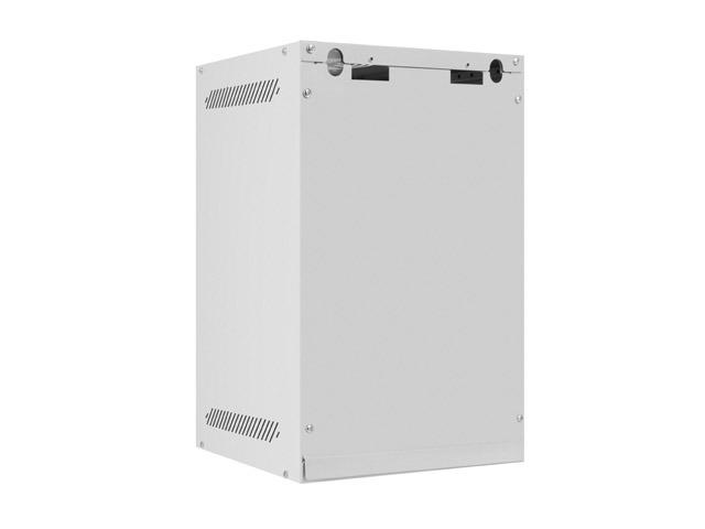 Комуникационен шкаф Lanberg rack cabinet 10" wall-mount 9U / 280x310 self-assembly flat pack with metal door, grey