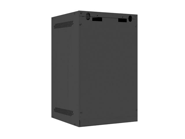Комуникационен шкаф Lanberg rack cabinet 10” wall-mount 9U / 280x310 for self-assembly (flat pack), black