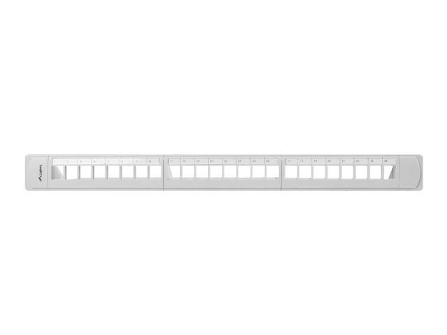 Пач панел Lanberg patch panel blank 24 port 1U with organizer for keystone modules gray