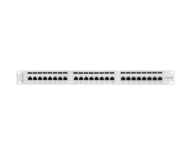 Пач панел Lanberg patch panel 24 port 1U CAT.5E shielded, grey