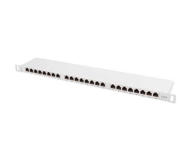 Пач панел Lanberg patch panel 24 port 0.5U CAT.6 shielded, grey