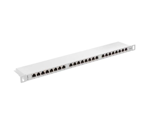 Пач панел Lanberg patch panel 24 port 0.5U CAT.6 shielded, grey
