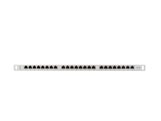 Пач панел Lanberg patch panel 24 port 0.5U CAT.6 shielded, grey