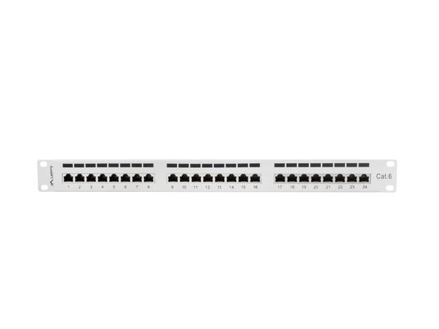 Пач панел Lanberg patch panel 24 port 1U CAT.6 shielded, grey