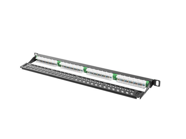Пач панел Lanberg patch panel 24 port 0.5U CAT.5E, black