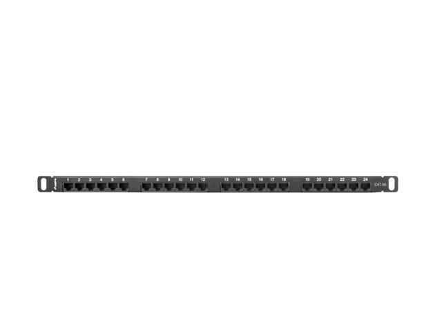 Пач панел Lanberg patch panel 24 port 0.5U CAT.5E, black