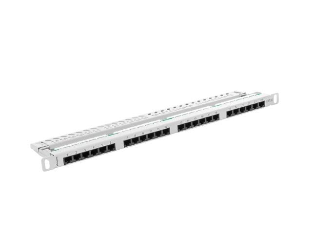 Пач панел Lanberg patch panel 24 port 0.5U CAT.5E, grey