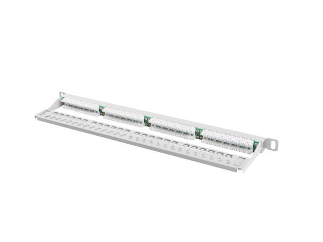 Пач панел Lanberg patch panel 24 port 0.5U CAT.5E, grey