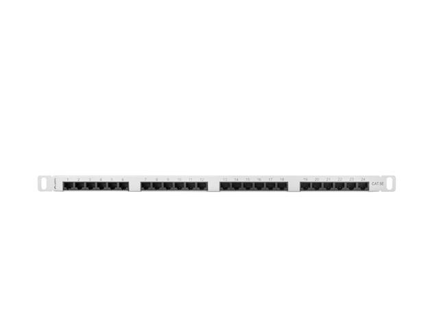 Пач панел Lanberg patch panel 24 port 0.5U CAT.5E, grey