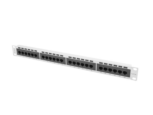 Пач панел Lanberg patch panel 24 port 1U CAT.5E, grey