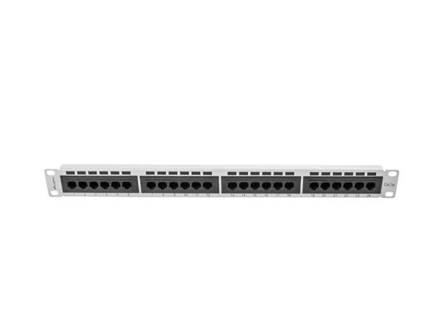 Пач панел Lanberg patch panel 24 port 1U CAT.5E, grey