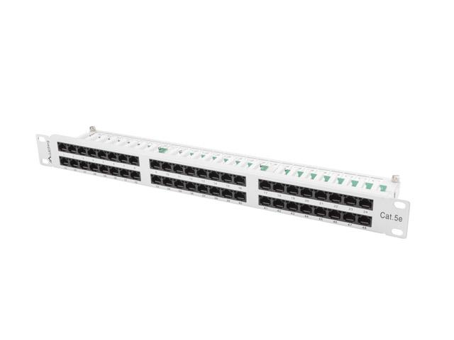 Пач панел Lanberg patch panel 48 port 1U CAT.5E, grey