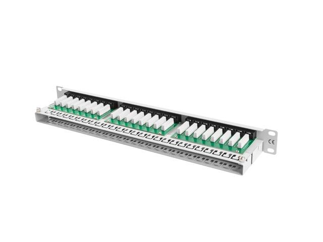 Пач панел Lanberg patch panel 48 port 1U CAT.5E, grey