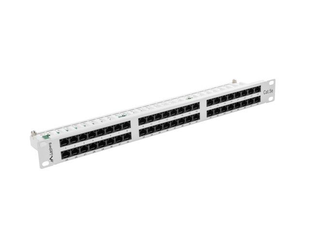 Пач панел Lanberg patch panel 48 port 1U CAT.5E, grey