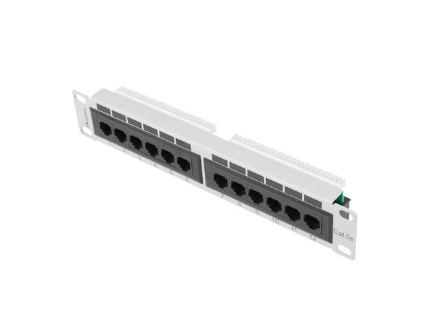 Пач панел Lanberg patch panel 12port 1U 10" CAT.5E, grey