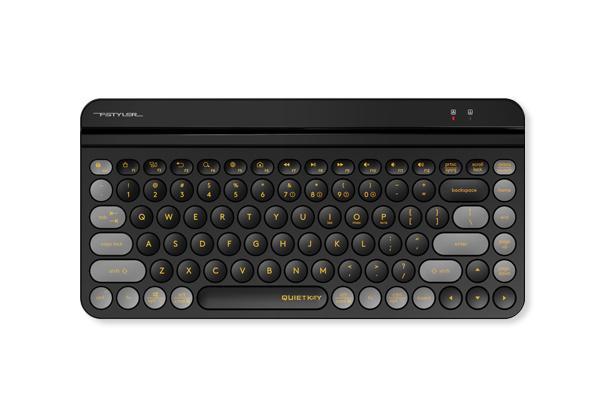 Kлавиатура A4tech Fstyler FBK30 Blackcurrant, Bluetooth/Wireless 2.4G, Стойка за телефон, Черна