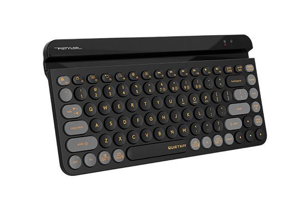 Kлавиатура A4tech Fstyler FBK30 Blackcurrant, Bluetooth/Wireless 2.4G, Стойка за телефон, Черна