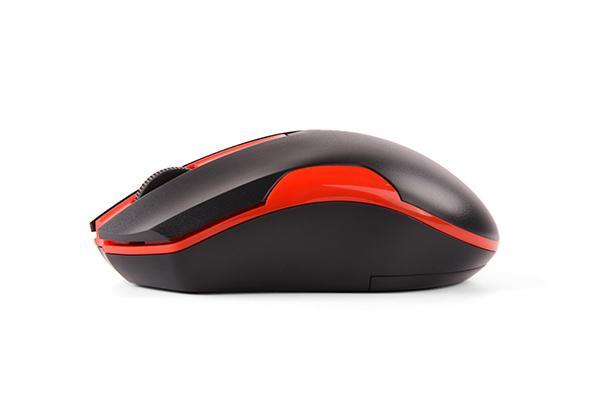 Mишка A4tech G3-200N, Wireless 2.4 GHz, 120 dpi, Черен/Червен
