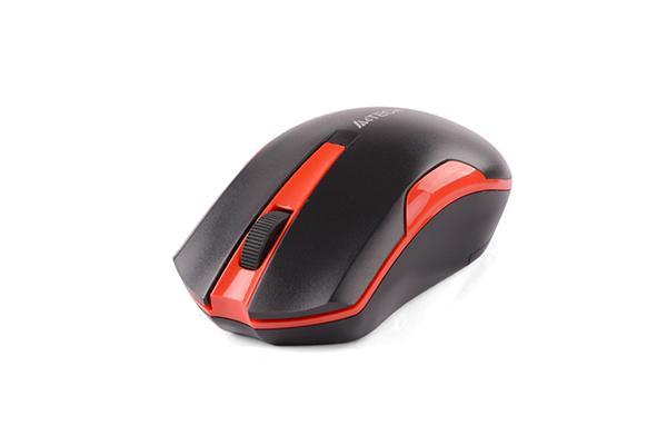 Mишка A4tech G3-200N, Wireless 2.4 GHz, 120 dpi, Черен/Червен