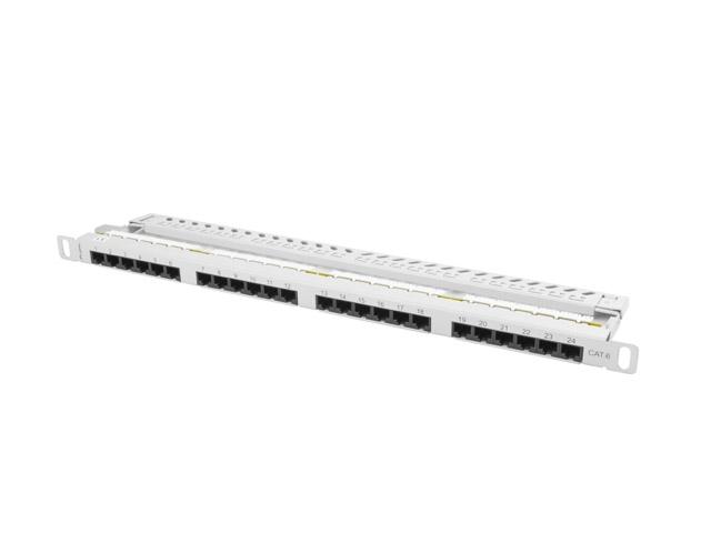Пач панел Lanberg patch panel 24 port 0.5U CAT.6, grey
