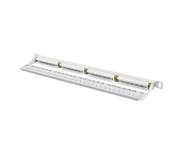 Пач панел Lanberg patch panel 24 port 0.5U CAT.6, grey