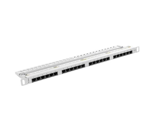 Пач панел Lanberg patch panel 24 port 0.5U CAT.6, grey