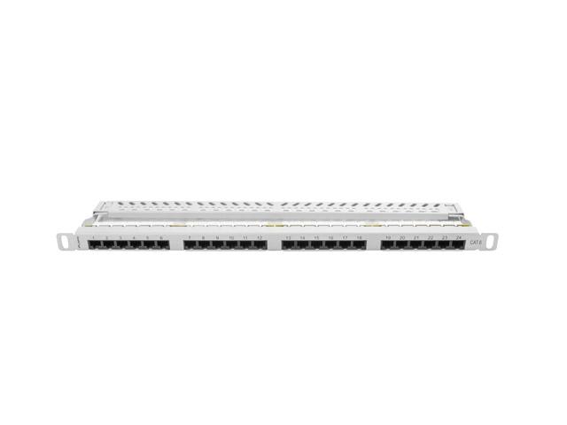 Пач панел Lanberg patch panel 24 port 0.5U CAT.6, grey