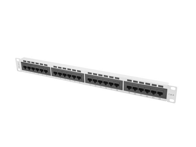 Пач панел Lanberg patch panel 24 port 1U CAT.6, grey