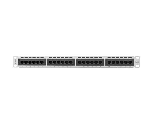 Пач панел Lanberg patch panel 24 port 1U CAT.6, grey