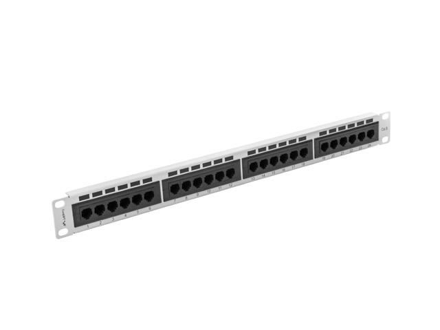 Пач панел Lanberg patch panel 24 port 1U CAT.6, grey
