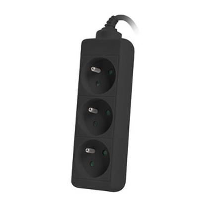 Разклонител Lanberg power strip 1.5m, 3 sockets, french quality-grade copper cable, black