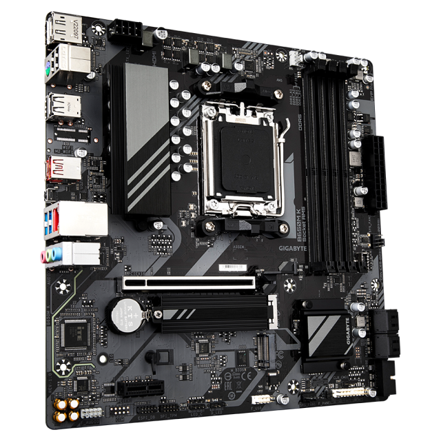 Дънна платка GIGABYTE B650M K, AM5, 4xDDR5,  PCI-E 4.0, 2x M.2, 4x SATA 6Gb/s, 1x USB Type-C, 1x USB 3.2 Gen 2 Type-A, HDMI/DP, MicroATX