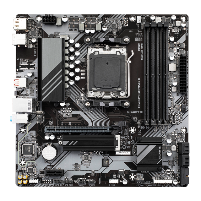 Дънна платка GIGABYTE A620M GAMING X socket AM5, 4xDDR5, PCI-E 4.0, 1x M.2, 4x SATA 6Gb/s, 1x USB 3.2 Gen 2 Type-A, 1x USB 3.2 Gen 1 Type-C, HDMI/DP, Micro ATX