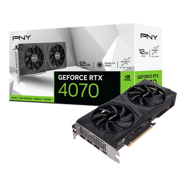 Видео карта PNY GeForce RTX 4070 VERTO DUAL 12GB GDDR6X, 192-bit, HDMI, 3xDP