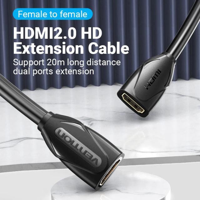 Kабел удължителен Vention HDMI v2.0 extension Cable Female to Female, 0.5M