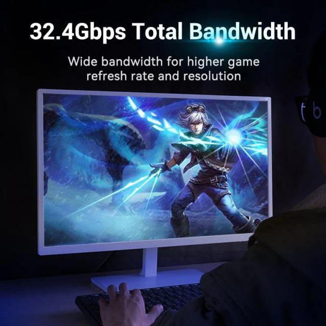 Kабел Vention Display Port 1.4 DP M / M,  8K Dolby Vision HDR, 2m
