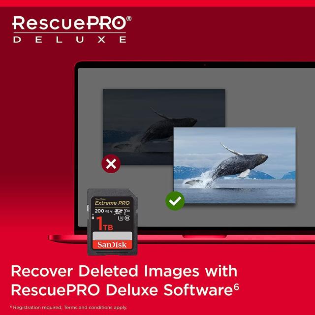 Карта памет SANDISK Extreme PRO SDHC, 1TB, UHS-1, Class 10, U3, 140 MB/s 