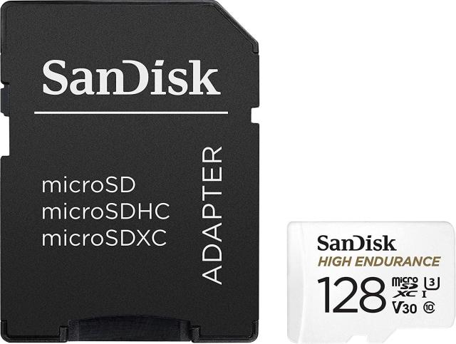 Карта памет SANDISK High Endurance, SD Адаптер, micro SDXC UHD, V30, 128GB, Class 10