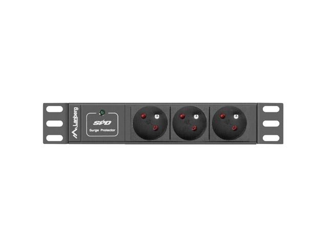 Филтър Lanberg power distribution unit (PDU) 10"1U 16A 3X 230V PL 2M, black