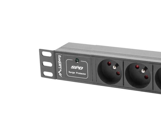 Филтър Lanberg power distribution unit (PDU) 10"1U 16A 3X 230V PL 2M, black